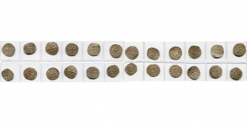 DUCHE D''ATHENES, Gui II de la Roche (1287-1308), lot de 12 deniers tournois.
...