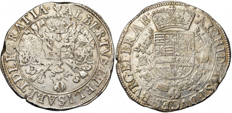 BRABANT, Duché, Albert et Isabelle (1598-1621), AR patagon, s.d. (1612-1621), An...