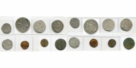 BRABANT, Duché, Albert et Isabelle (1598-1621), lot de 8 p.: réal d''argent, s.d., Anvers; demi-patagon, s.d., Anvers; quart de patagon, s.d., Anvers ...