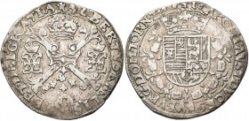 TOURNAI, Seigneurie, Albert et Isabelle (1598-1621), AR quart de patagon, 1616. D/ Croix de Bourgogne, sous une couronne, entre les monogrammes couron...