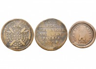 lot de 2 monnaies obsidionales: Siège de Lille, 20 sols 1708, Maréchal Boufflers; Siège de Tournai, 2 sols 1709. V.H. 753, 755.

Beau à Très Beau / ...