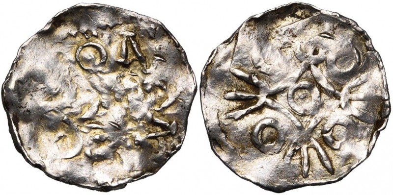 NAMUR, Comté, Albert II (avant 1031-1063), AR denier, vers 1030-1040, Dinant. D/...