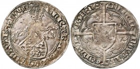 LUXEMBOURG, Duché, Elisabeth de Görlitz, engagiste (1425-1451), veuve de Jean de Bavière, AR gros, 1e émission (1425-1433), Luxembourg. D/ Ecu incliné...