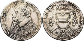 LIEGE, Principauté, Ernest de Bavière (1581-1612), AR double teston de 30 patards, 1611, Bouillon. D/ B. du prince-évêque à g. En dessous, XXX. R/ Ecu...