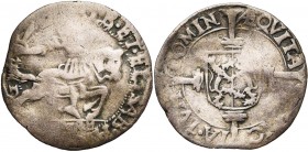 ROERMOND, Albrecht en Isabella (1598-1621), AR peerdeke (1 1/2 stuiver), z.j. (1605 of 1612). Met naam van de aartshertogen. Vz/ ALB ET ELISAB A[RCH D...