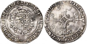 VLAANDEREN, Graafschap, Philips de Schone (1482-1506), AR zilveren vlies, z.j. (1499-1503), Brugge. 2e type. Vz/ Gekroond wapenschild van Oostenrijk-B...