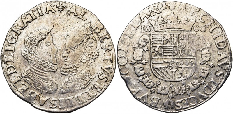 VLAANDEREN, Graafschap, Albrecht en Isabella (1598-1621), AR gulden (florijn), 1...