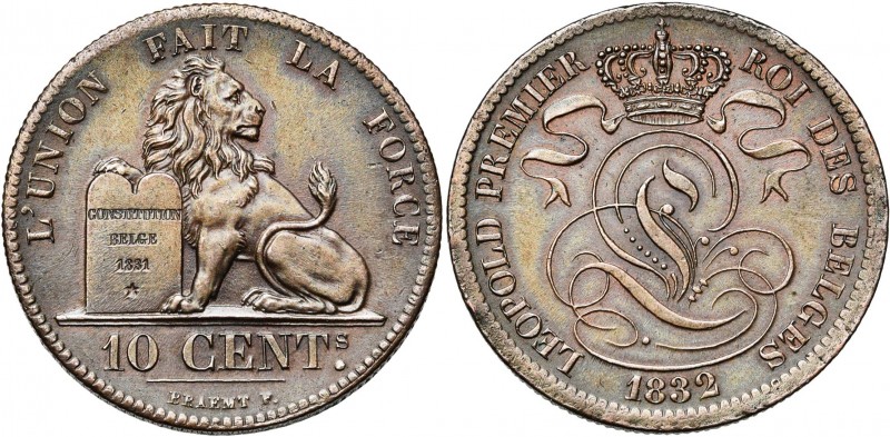 BELGIQUE, Royaume, Léopold Ier (1831-1865), Cu 10 centimes, 1832. BRAEMT F. avec...