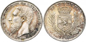 CONGO, Etat Indépendant, Léopold II (1885-1908), AR 50 centimes, 1887. Dupriez 31. Belle patine.

Fleur de Coin / Uncirculated