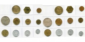 CONGO BELGE, lot de 11 p.: Léopold III, 5 francs 1936, 2 francs 1943, 50 francs 1944 (Superbe), 1 franc 1944, 5 francs 1947, 2 francs 1947, 1 franc 19...