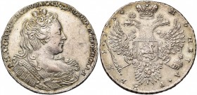 RUSSIE, Anna (1730-1740), AR rouble, 1730, Moscou. D/ B. à d. R/ Aigle impériale couronnée. Bitkin 19; Uzd. 693. 28,03g.

Très Beau / Very Fine