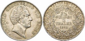 ALLEMAGNE, BADE, Leopold (1830-1852), AR 3 1/2 Gulden-2 Taler, 1843. J. 57; A.K.S. 88. Petits coups.

Très Beau / Very Fine