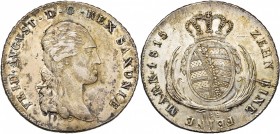 ALLEMAGNE, SAXE, Royaume, Friedrich August Ier (1806-1827), AR Taler, 1815IGS. J. 22; A.K.S. 12. Fines traces d''ajustage et brisure du coin au revers...