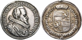 SAINT EMPIRE, LOBKOWICZ, Zdenko Adalbert Popel (1584-1628), AR Schautaler, s.d. (1624). Commémorant son élévation au rang de prince impérial et hérédi...