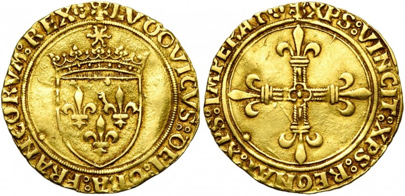 FRANCE, Royaume, Louis XII (1498-1515), AV écu d''or au soleil, s.d., point 19e,...