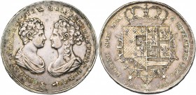 ITALIE, TOSCANE, Royaume d''Etrurie, Charles Louis et Marie Louise (1803-1807), AR francescone (10 paoli), 1806, Florence. M. 240; G. 13b; Dav. 155. F...