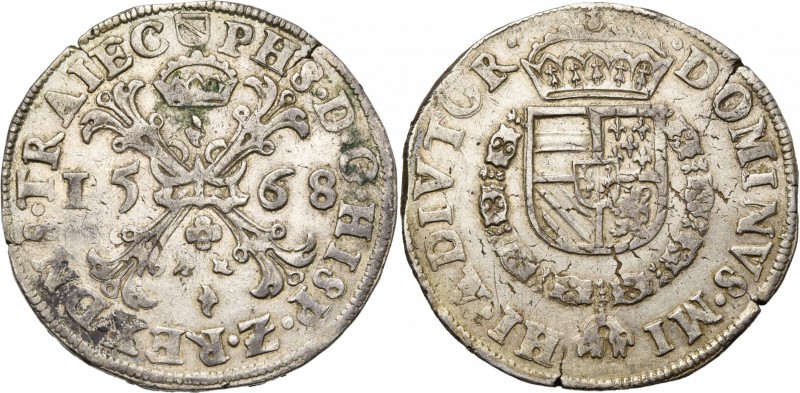 NEDERLAND, UTRECHT, Philips II (1555-1581), AR Bourgondische rijksdaalder, 1568....