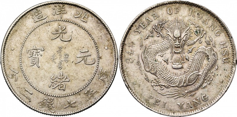 CHINA, CH''ING Te Tsung (1875-1908), Kuang-hsü (1875-1908), AR dollar, year 34 (...