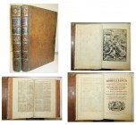 MORELL, A. & HAVERCAMP, S., Thesauri Morelliani. Tomes 1 et 2, Amsterdam, 1734, 664 + 35 p. d''index, 35 pl. Pleine basane. Dos à 6 nerfs. Caissons or...