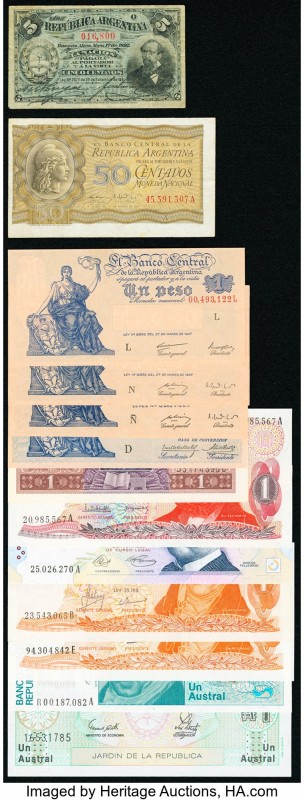 Argentina Group Lot of 63 Examples Fine-Crisp Uncirculated. The majority of the ...