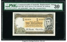 Australia Commonwealth Bank of Australia 10 Shillings ND (1961-65) Pick 33a* Replacement PMG Very Fine 30. 

HID09801242017

© 2020 Heritage Auctions ...