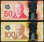 Canada Bank of Canada $50; $100 2012; 2011 BC-72a; BC-73a Two Polymer Examples Gem Crisp Uncirculated. 

HID09801242017

© 2020 Heritage Auctions | Al...