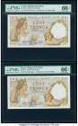 France Banque de France 100 Francs 9.1.1941 Pick 94 Two Consecutive Examples PMG Gem Uncirculated 66 EPQ. 

HID09801242017

© 2020 Heritage Auctions |...