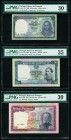 Portugal Banco de Portugal 20; 50; 100 Escudos 26.7.1960; 24.6.1960; 19.12.1961 Pick 163; 164; 165 Three Examples PMG Very Fine 30 (2); Choice Very Fi...