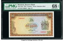 Rhodesia Reserve Bank of Rhodesia 5 Dollars 15.5.1979 Pick 40a PMG Superb Gem Unc 68 EPQ. 

HID09801242017

© 2020 Heritage Auctions | All Rights Rese...