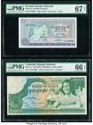 Rwanda Banque Nationale du Rwanda 50 Francs 31.10.1966 Pick 7a PMG Superb Gem Unc 67 EPQ; Cambodia Banque Nationale 1000 Reils ND (1973) Pick 17 PMG G...