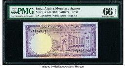 Saudi Arabia Monetary Agency 1 Riyal ND (1968) / AH1379 Pick 11a PMG Gem Uncirculated 66 EPQ. 

HID09801242017

© 2020 Heritage Auctions | All Rights ...