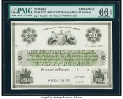 Scotland Union Bank of Scotland 20 Pounds 2.4.1867 Pick S777 Specimen PMG Gem Uncirculated 66 EPQ. 

HID09801242017

© 2020 Heritage Auctions | All Ri...