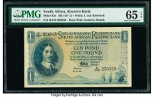 South Africa South African Reserve Bank 1 Pound 18.11.1958 Pick 93e PMG Gem Uncirculated 65 EPQ. 

HID09801242017

© 2020 Heritage Auctions | All Righ...