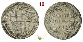 BOLOGNA - GOVERNO POPOLARE (1796-1797) 2 Carlini s.d. (1796) Pag. 41 Mi g 5,45 Rarissima • Di grande qualità per il tipo di moneta BB÷SPL
