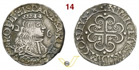 CAGLIARI - CARLO II DI SPAGNA (1665-1700) 2,5 Reali 1696. D/ Busto coronato R/ Croce ornata. CNI 70 MIR 86/3 Ag g 6,19 • Patina con iridescenze BB÷SPL...