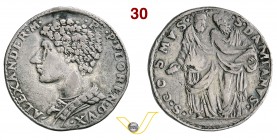 FIRENZE - ALESSANDRO DE' MEDICI (1532-1537) Testone da 40 Soldi o 3 Barili. D/ Busto volto a s. R/ I Santi Cosma e Damiano. CNI tav. XIX, 22 MIR 103 A...