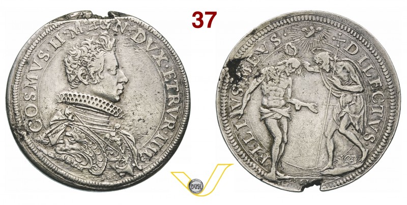 FIRENZE - COSIMO II DE' MEDICI (1609-1621) Piastra 1610. D/ Busto corazzato con ...