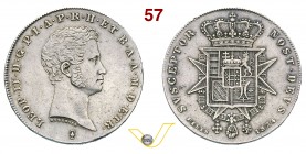 FIRENZE - LEOPOLDO II DI LORENA (1824-1859) Mezzo Francescone 1834. Pag. 125 Ag g 13,64 Molto rara • Ex Simonetti, listino 2.1975 q.SPL