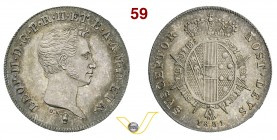 FIRENZE - LEOPOLDO II DI LORENA (1824-1859) Paolo 1831. Pag. 143 Ag g 2,66 Rara • Eccezionale FDC