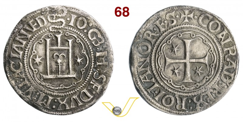 GENOVA - GIAN GALEAZZO MARIA SFORZA (1488-1494) Testone da 20 Soldi o Lira. D/ C...