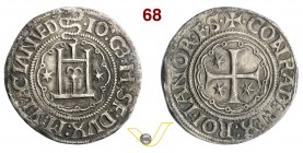GENOVA - GIAN GALEAZZO MARIA SFORZA (1488-1494) Testone da 20 Soldi o Lira. D/ Castello entro cornice d'archi sormontato da biscione R/ Croce entro co...