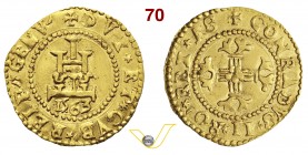 GENOVA - DOGI BIENNALI, I fase (1528-1541) Mezza Doppia 1563, sigle AS. D/ Castello R/ Croce. Lun. 201 MIR 209/5 Au g 3,37 BB÷SPL
