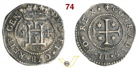 GENOVA - DOGI BIENNALI, II fase (1541-1637) 1/4 di Scudo 1625. D/ Castello sormontato da corona e accantonato da croci R/ Croce con stelle nei quarti....
