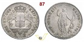 GENOVA - DOGI BIENNALI, III fase (1637-1797) 8 Lire 1796 “stemma nuovo”, stella dopo la data. CNI 8 MIR 309/5 Ag g 33,36 • Esemplare di alta conservaz...
