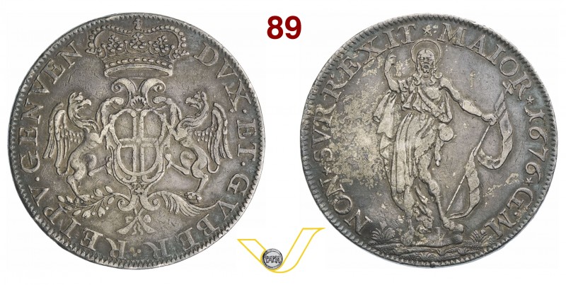 GENOVA - DOGI BIENNALI, III fase (1637-1797) 4 Lire 1676, sigle GLM. MIR 311/5 A...