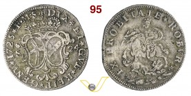 GENOVA - DOGI BIENNALI, III fase (1637-1797) 24 Soldi 1725. Lun. 325 MIR 318/3 Ag g 5,55 Molto rara BB