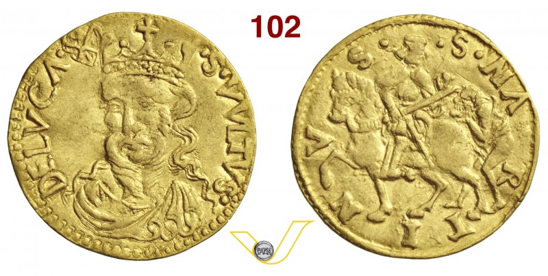 LUCCA - REPUBBLICA (1369-1799) Ducato d'oro. D/ Busto coronato del Volto Santo R...