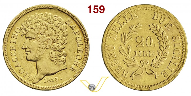 NAPOLI - GIOACCHINO NAPOLEONE MURAT (1808-1815) 20 Lire 1813 “rami lunghi”. Pag....