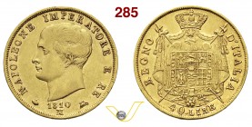 NAPOLEONE I, Imperatore (1804-1814) 40 Lire 1810 Milano. Pag. 13 Au g 12,86 BB/q.SPL