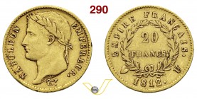 NAPOLEONE I, Imperatore (1804-1814) 20 Franchi 1812 Torino. Pag. 23 Au g 6,43 Rara MB